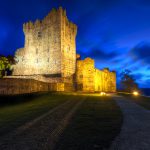 15th Century Ross Castle at night